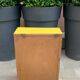 Powdered yellow medicine cabinet