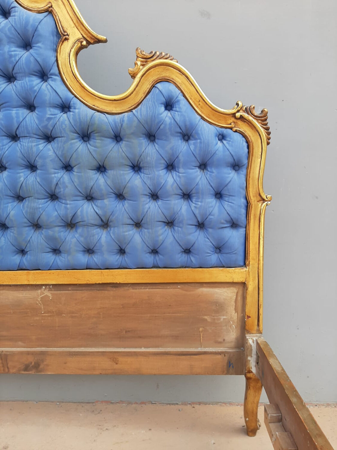 Bed frame gilded wood rocaille style