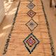Vintage beige apricot Berber hallway rug with colourful patterns – 280 × 110 cm