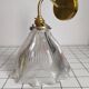 Grande applique en verre holophane et laiton