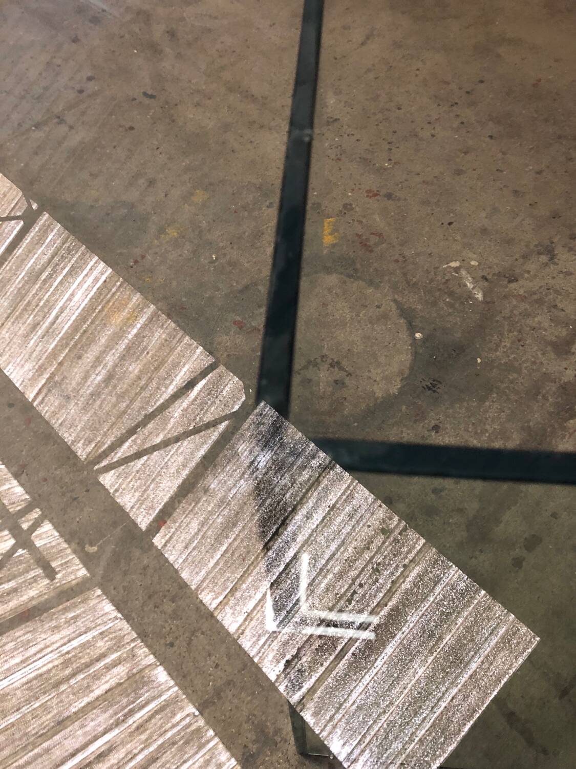 Post modern tempered glass table circa 1980