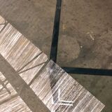 Post modern tempered glass table circa 1980