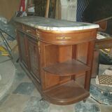 Louis XVI style half-moon mahogany sideboard