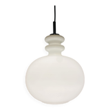 Large white glass chandelier XL by Peill and Putzler