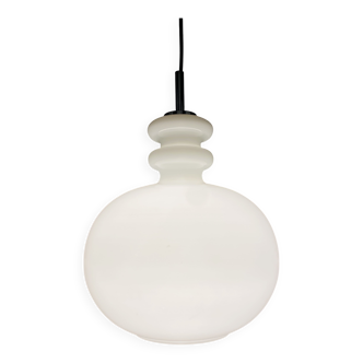 Large white glass chandelier XL by Peill and Putzler