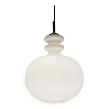 Large white glass chandelier XL by Peill and Putzler