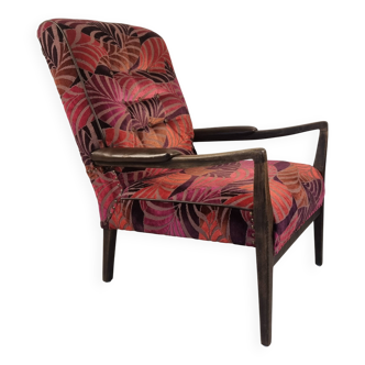 Fauteuil Mid-Century avec accoudoirs bombés