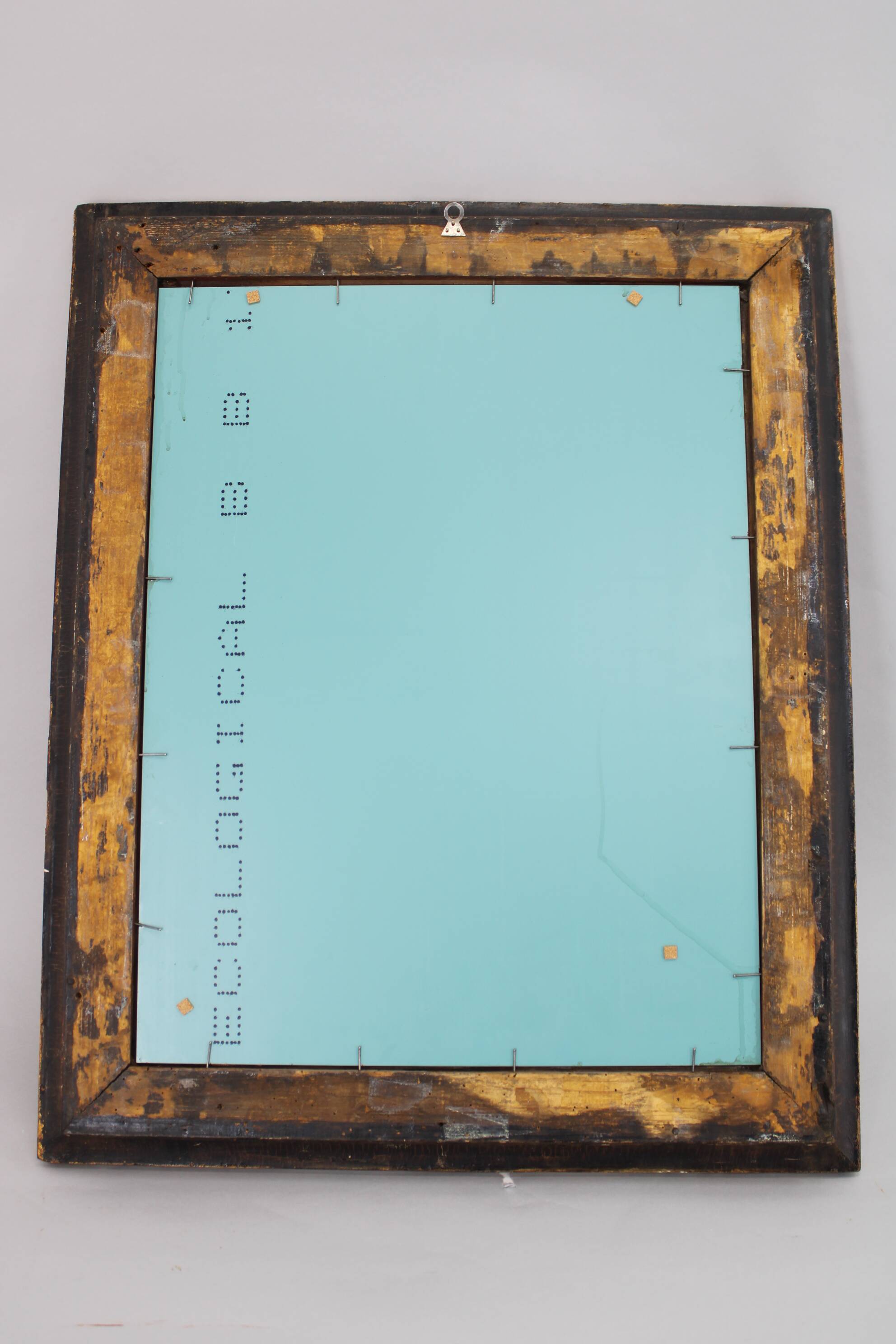 1940s Italian Mirror in Golden Wood Frame