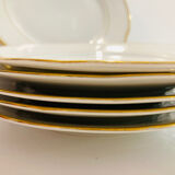 X6 small porcelain plates Czechoslovakia gilded-retro -vintage