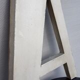 Letter A Art deco Silver zinc