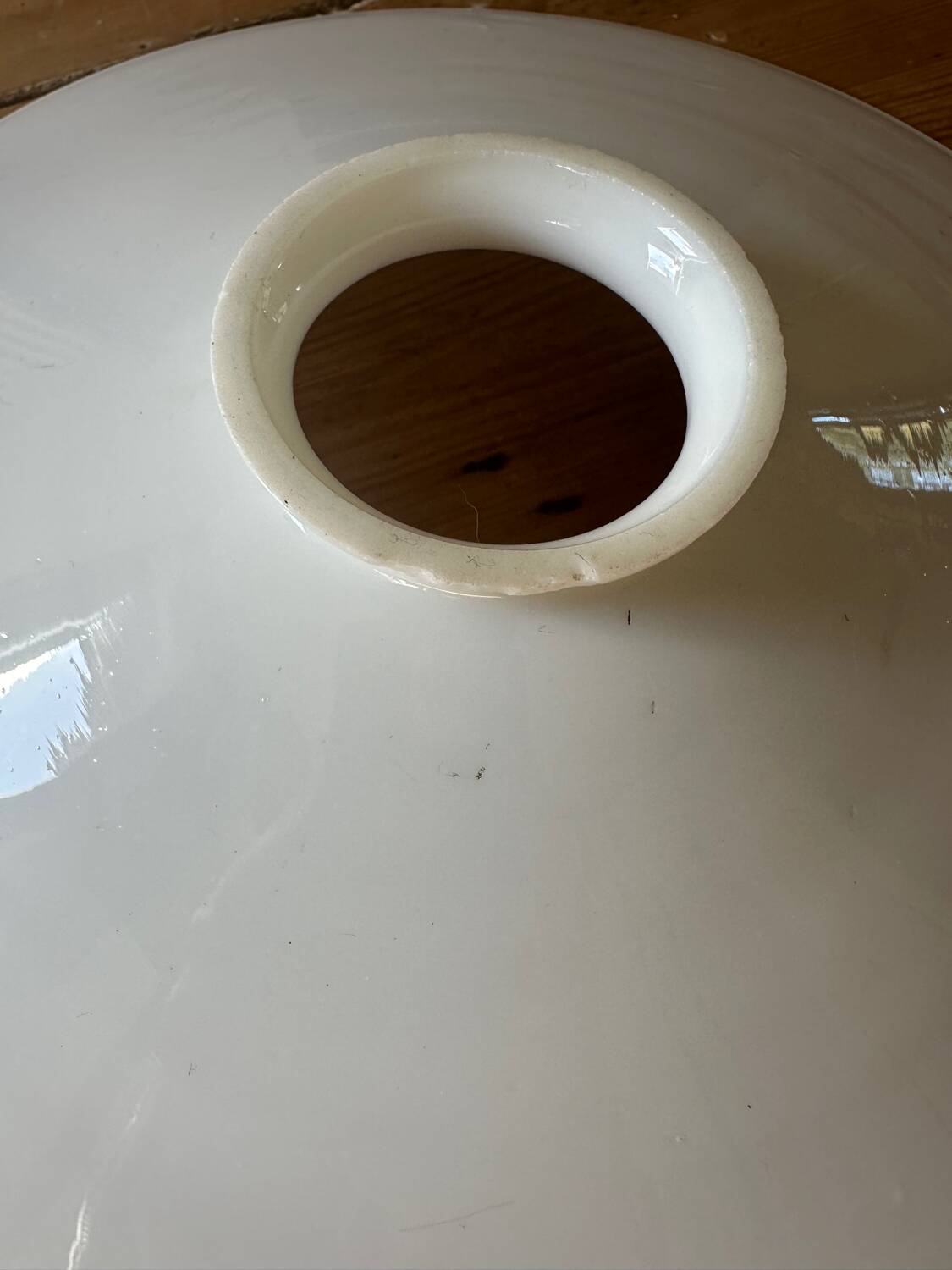 White opaline pendant light