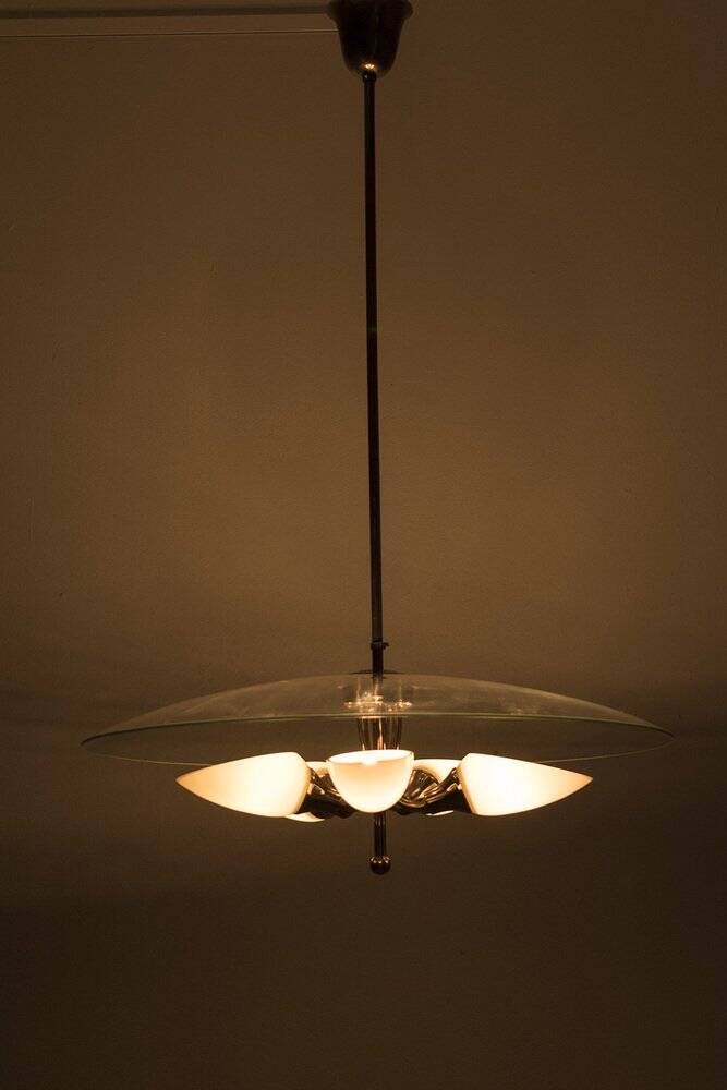 Italian Brass Pendant Lamp, 1950s