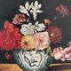 Oil on canvas still life with flowers in a vase early 20th century