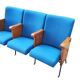 Original Italian Cinema Seating Row, 3 Seats, 1960s