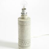 1960s white Rimini ceramic table lamp by Aldo Londi for Bitossi Italy