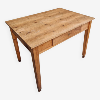Ancienne table bureau table de cuisine bois de pin