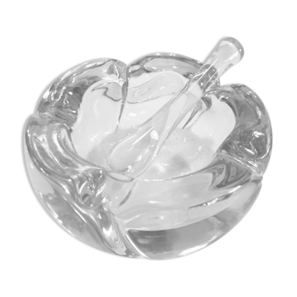 Empty ashtray pocket mortar crystal Daum