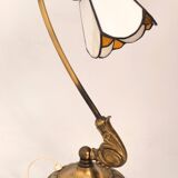 Tiffany-style bronze lamp from the mid-20th century.