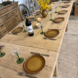 Solid oak table with extensions