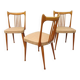 Chaises en design organique néerlandais du milieu du siècle de Stevens, années 1950, ensemble de 3