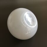 White opaline drop vase