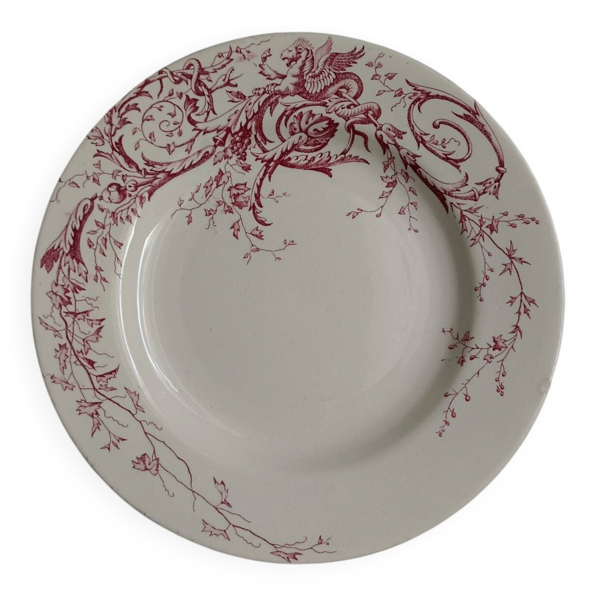 Joinville decorative plate KG Lunéville rose