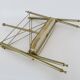 Neoclassical Baroque Folding Magazine Rack in Gilded Metal. 1950s