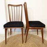 Set of 4 Scandinavian-style teak chairs