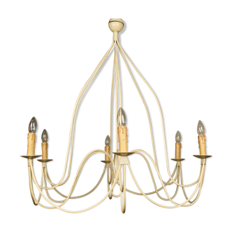 6-arm tin chandelier