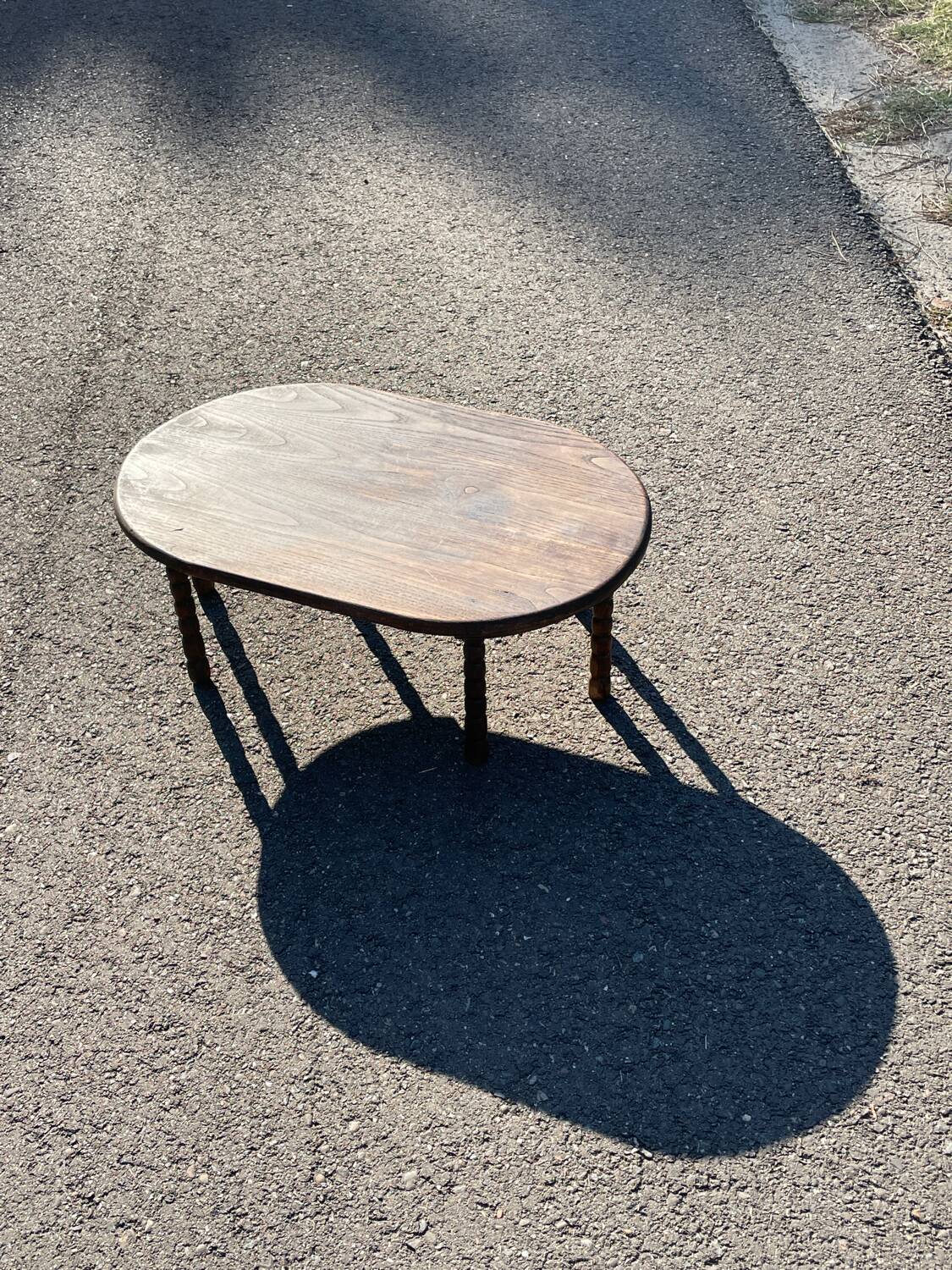 Small coffee table in turned wood
