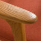 Erik Kirkegaard Oak desk chair in new pale red  wool upholstery.