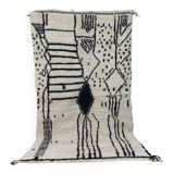 Handmade wool Berber rug 176x152cm