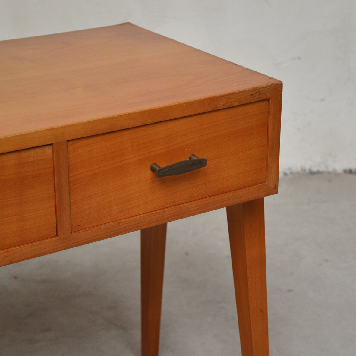 3-drawer console with compass feet, 1960