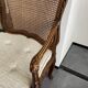 Regency canned armchair in carved walnut