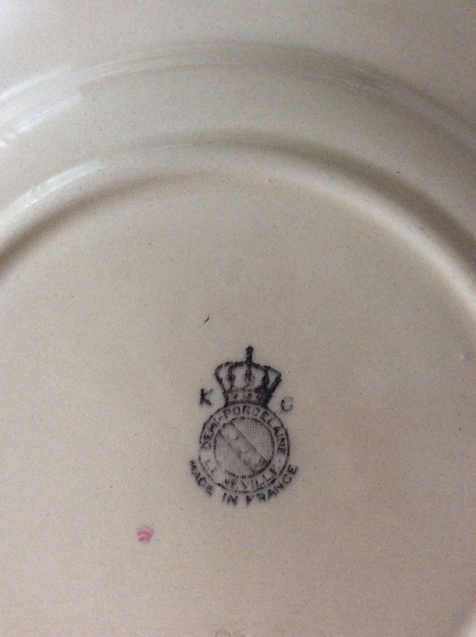 Pair of old plates of Lunéville