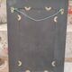 Vintage rectangular mirror in painted wood cream decoration yellow pinks