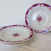 4 assiettes creuses du Moulin des Loups et Hamage modèle Madeleine 2106207