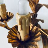 Golden leaf wall light