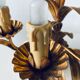 Golden leaf wall light