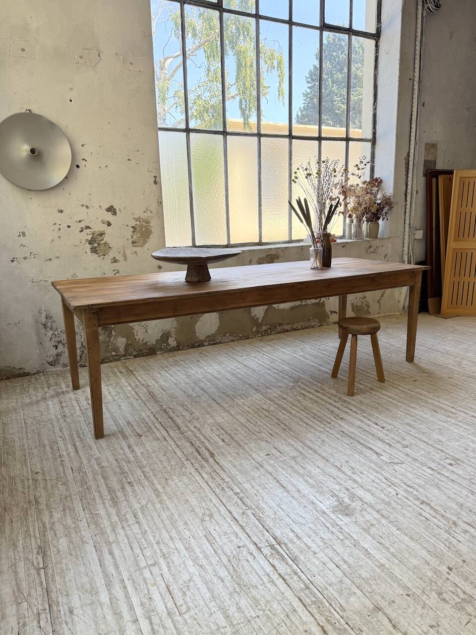 50s pine and oak farmhouse table 2.5m