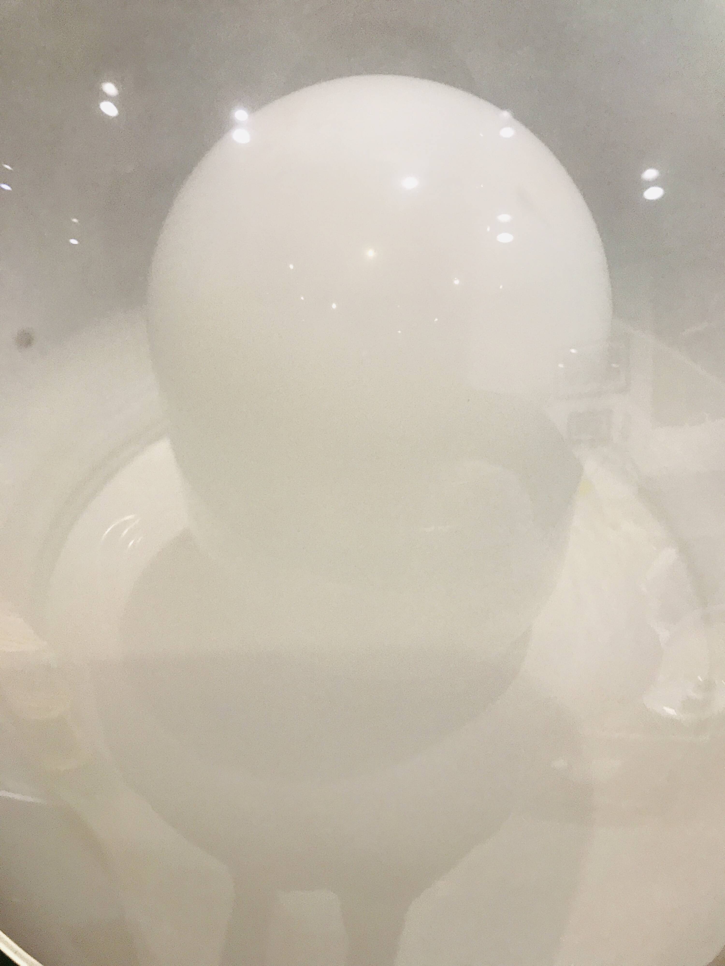 Danish glass globe floor lamp