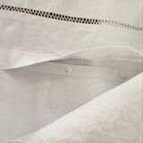 Old pillow taie in L B monogrammed cotton.