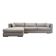 Canapé d'angle gris, design scandinave, années 00