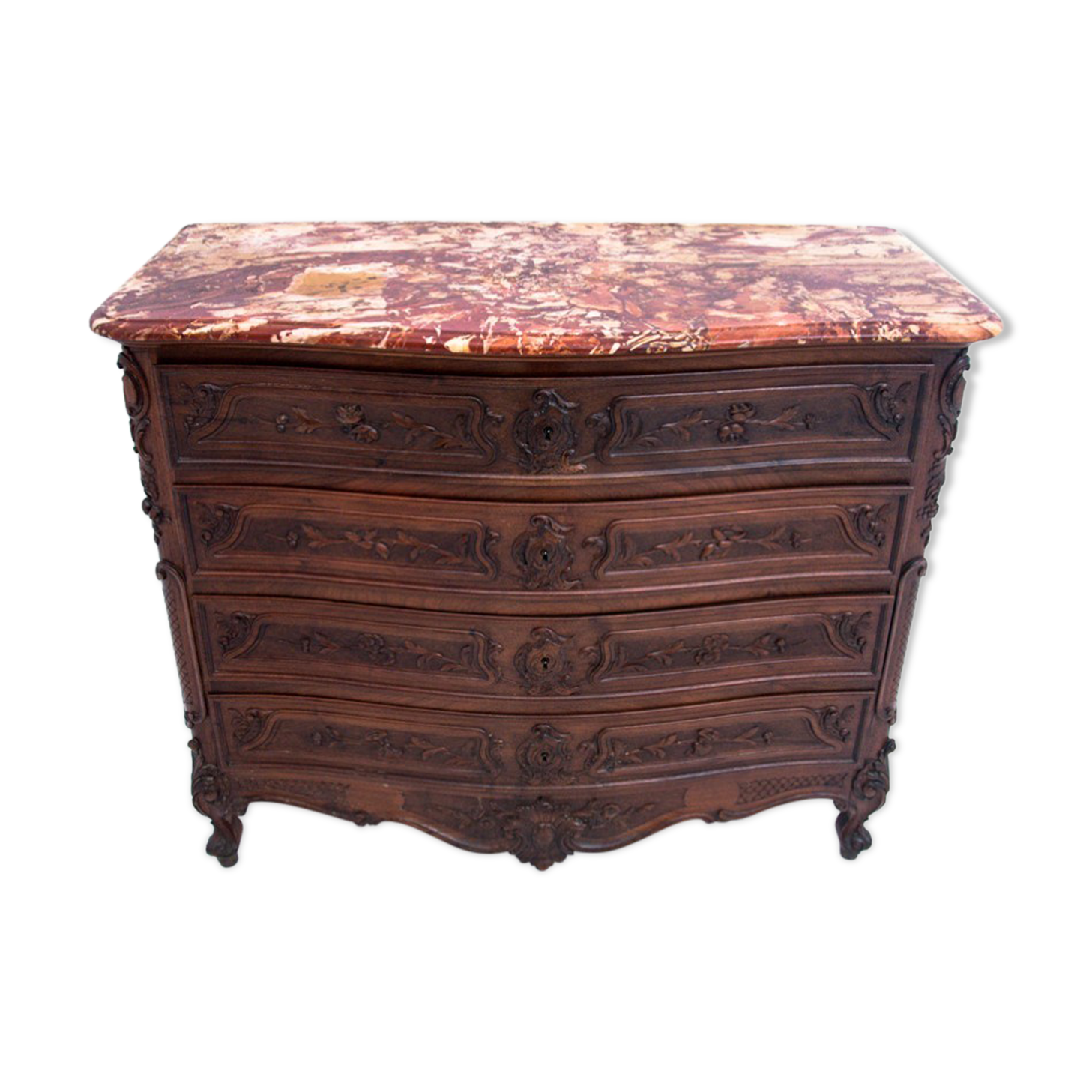 Antique stone chest of drawers, Western Europe, late 19th century.