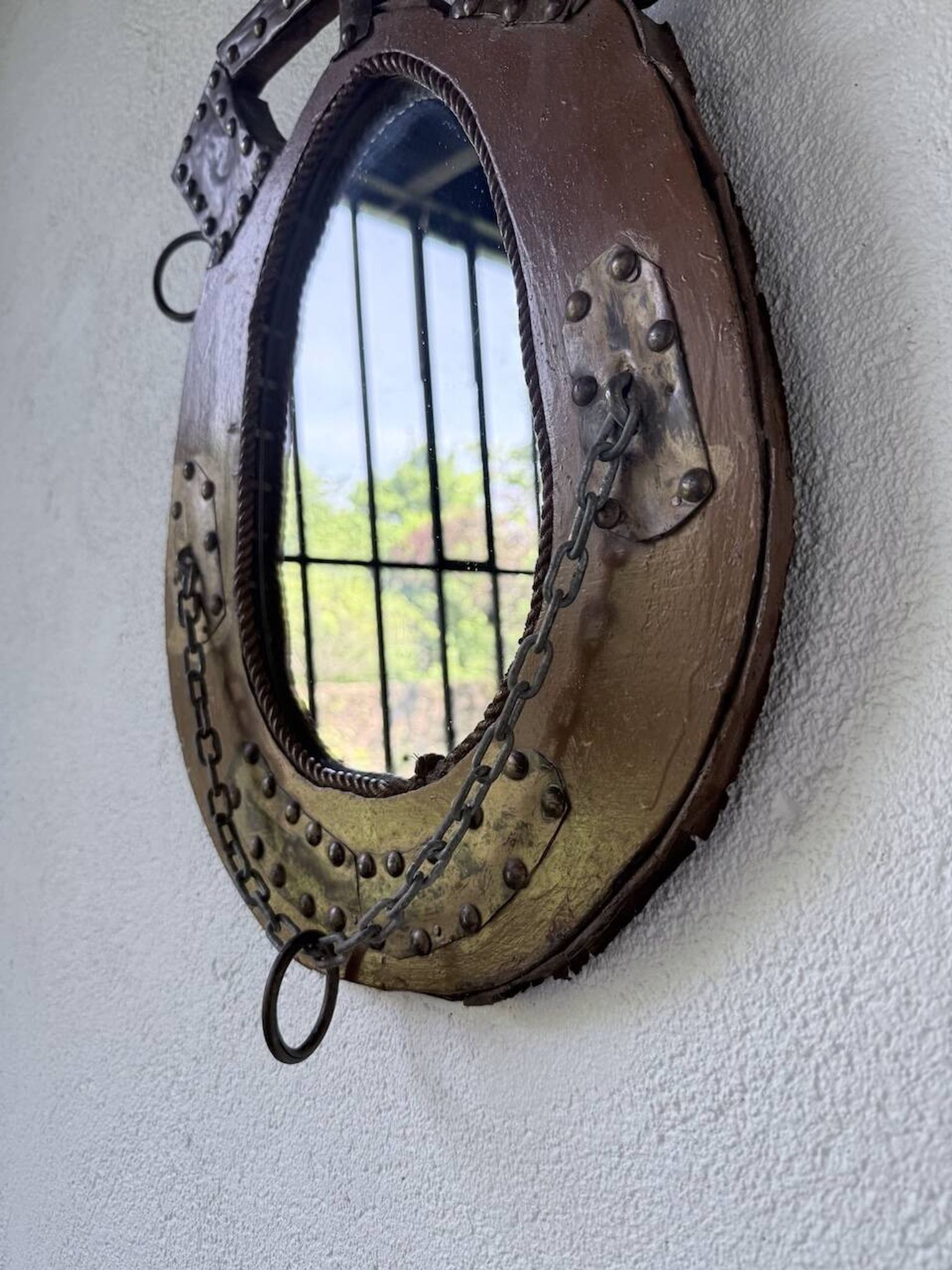Brutalist handcrafted mirror "horse"