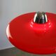 Space-Age Saucer Pendant in Red Plexiglas from Guzzini, 1960s