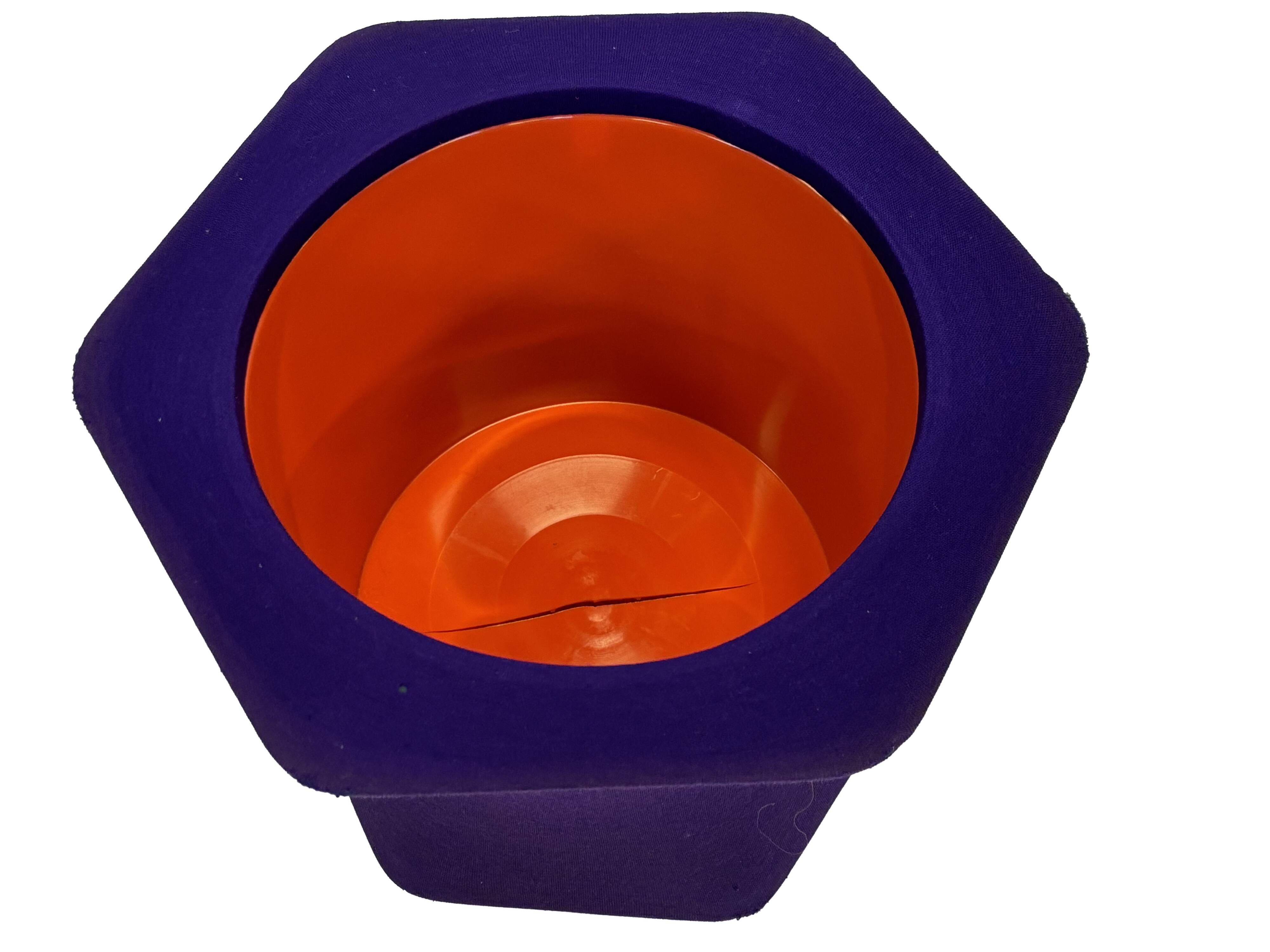 Vintage mushroom hocker or stool with storage compartment Netherlands 70's