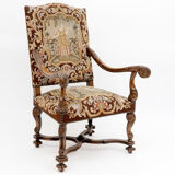 Armchair with high back called Dutch style neo-Louis XIII