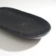 Organic shaped black wooden bowl, 1960s