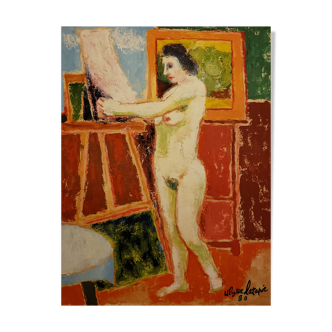 Woman at the easel